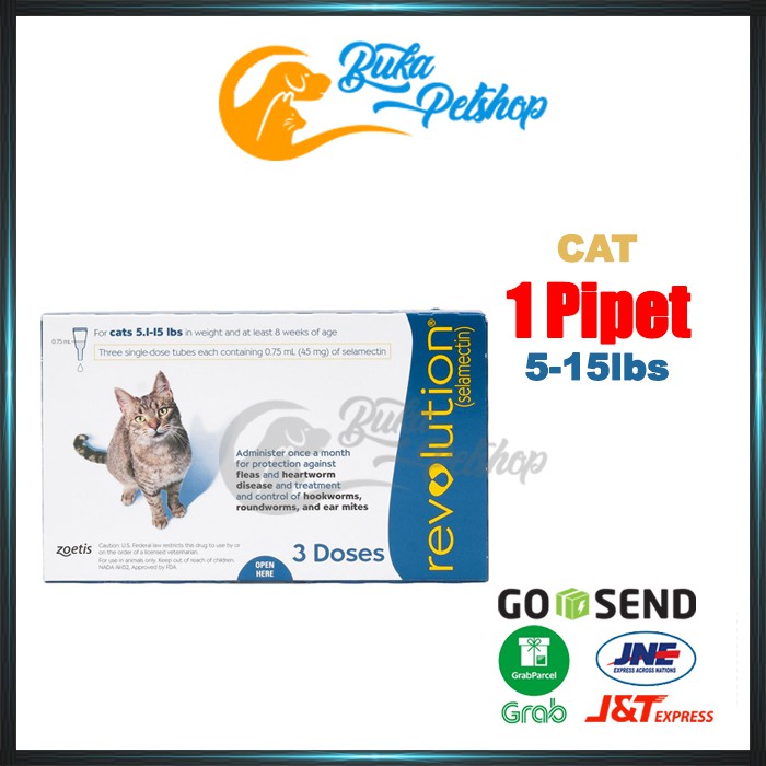 Obat Kutu REVOLUTION CAT 5 - 15lbs