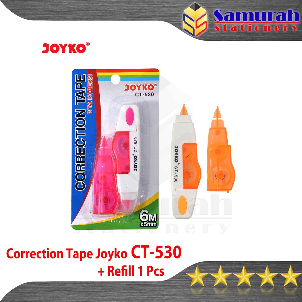 

Correction Tape Joyko CT-530 6 Meter / Tip-Ex Kertas Rol CT 530 6 M