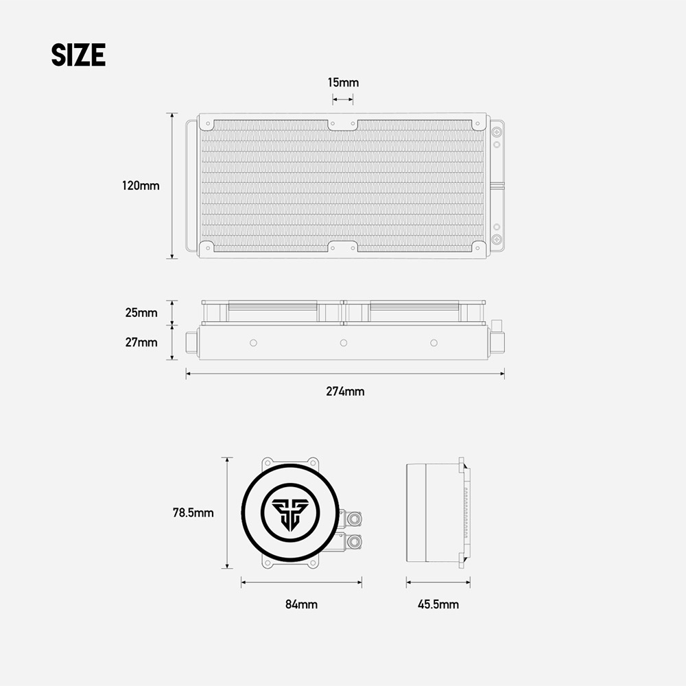 Fantech LC240 Polar AIO Water Cooling CPU Liquid Cooler