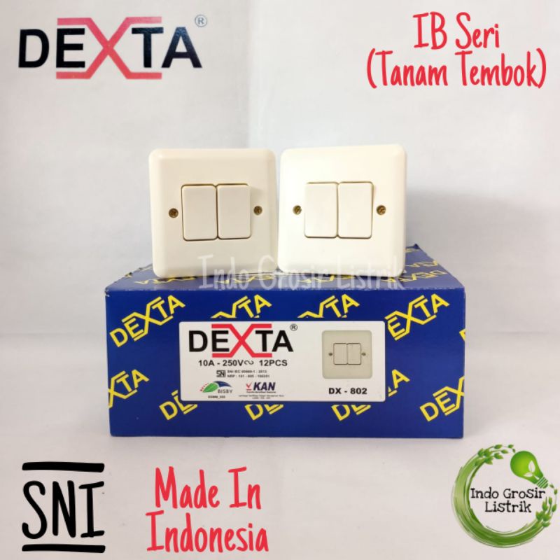 IB Seri Dexta Saklar Seri Tanam Tembok Saklar Double Switch Inbow DXT IB Saklar Seri Dexta