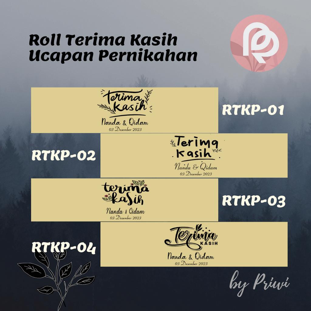 

ROLL SOUVENIR PERNIKAHAN AESTHETIC TERIMA KASIH LABEL WEDDING PAPERBELT MURAH