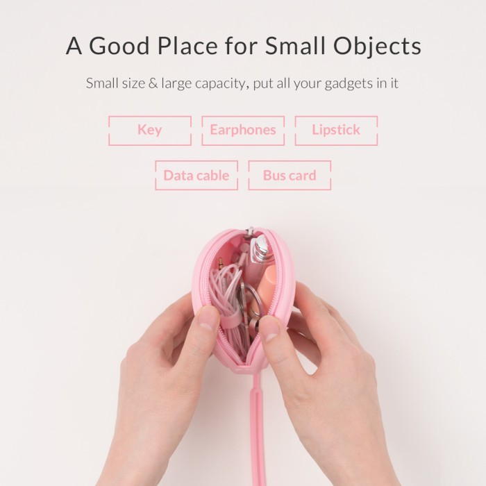 Storage Bag organizer orico silicone for earphone-coin-cable-otg SG-RB1 - Pouch travel key-card