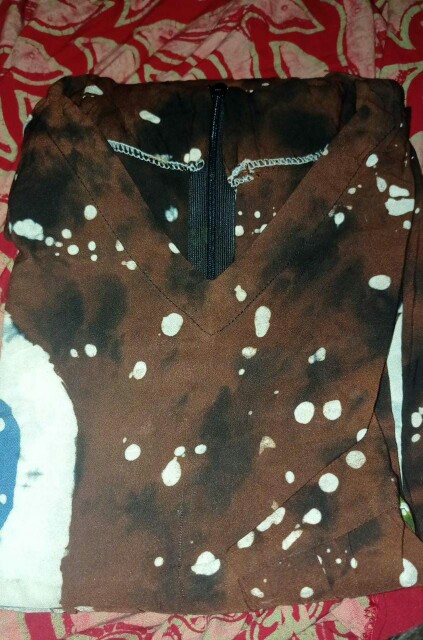 Gamis Twill Batik Terbaru Abstrak Malam