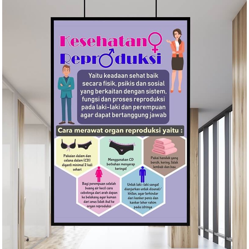 

Poster Menjaga Kesehatan Reproduksi Remaja harga untuk 1 poster bahan tahan air dan anti sobek