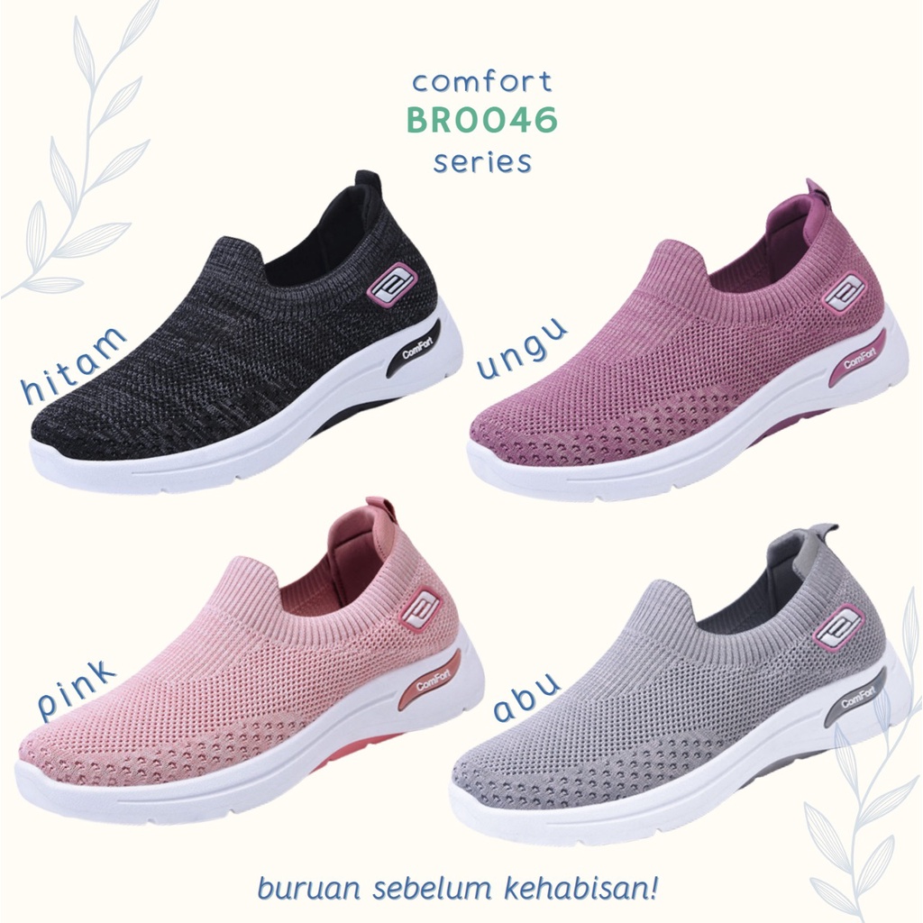 GROSIRTAS &quot;FREE BOX&quot; LV0046 Sepatu Sneakers Wanita Import Sepatu Sport Rajut Wanita Sepatu Wanita Rajut