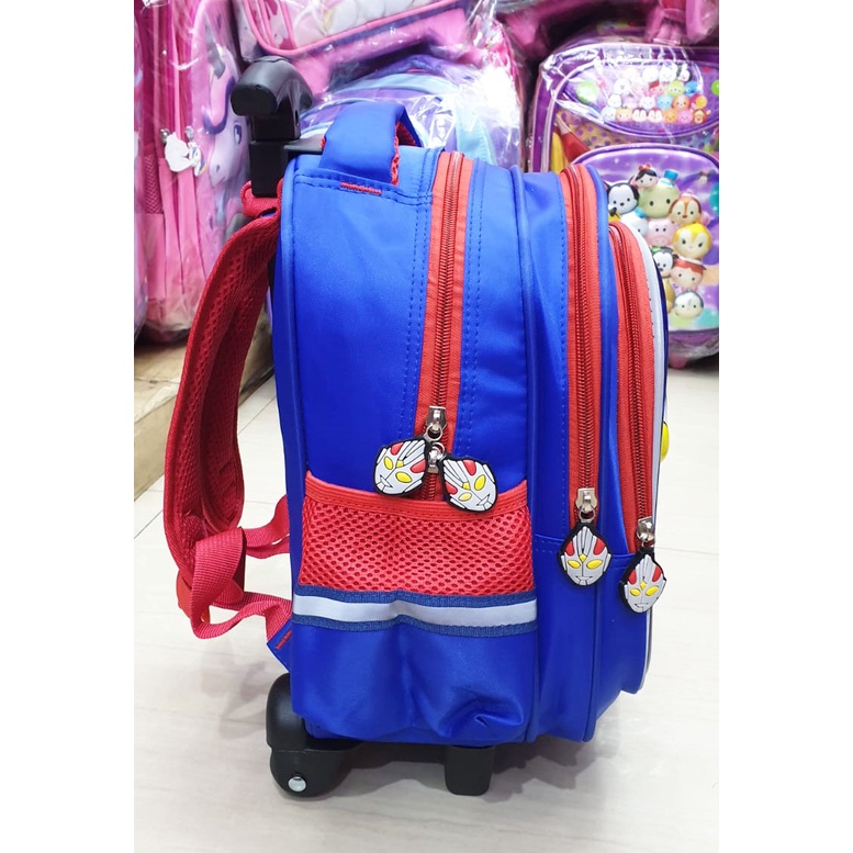 PROMO TERBAIK Tas TROLLEY DORONG ANAK LAKI LAKI SEKOLAH TK / PAUD 12inch GAMBAR ROBOT GLOSSY TIMBUL IMPORT ( luwi 12&quot; )