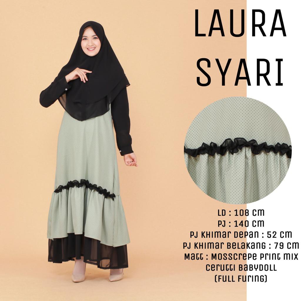 DISKON LAURA SYARI - FLOTTILICIOUS / DRES MURAH / GAMIS MURAH / DRES MUSLIM / GROSIR BAJU ONLINE