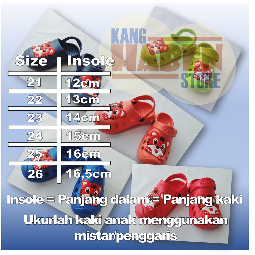 008E Sandal Bayi Baim Macan Kucing Karakter - Fashion Anak Laki Laki Perempuan Sendal Dulux 008