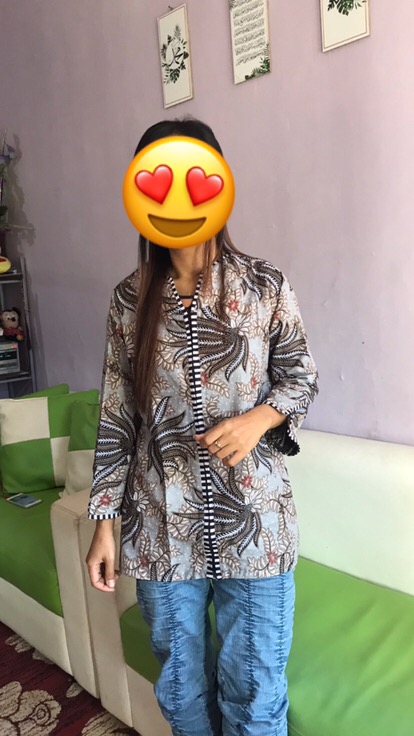 Tey-17 Batik Wanita Asj Sa Hrb026 Kenongo Tosca Pendek