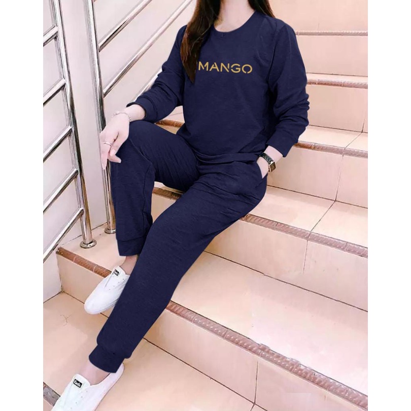 setelan  girl mago gold / satu set / sweater + celana / baju senam  -mukzhop