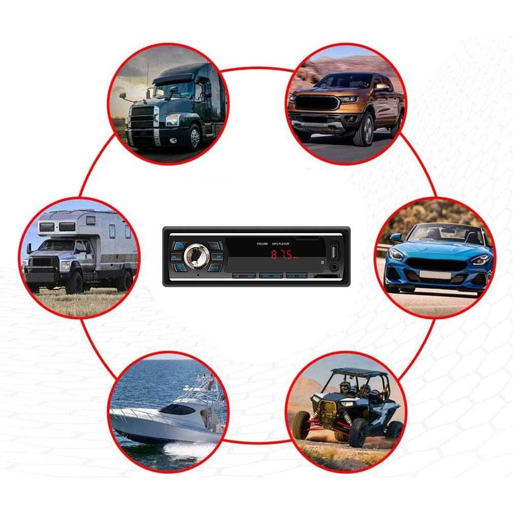 Tape Audio Mobil Multifungsi MP3 Aux TF FM Radio 1DIN SWM Support SD Card USB Tampilan LCD Hitam Elegan Berkualitas