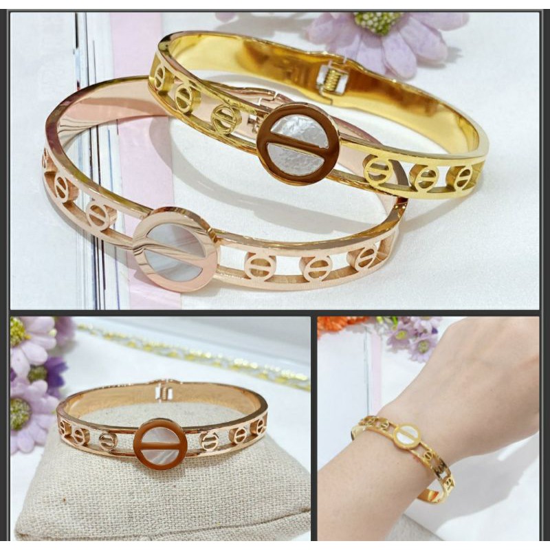 Gelang Titanium asli Premium Quality Stainless steel asli Rosegold gold Quality 06