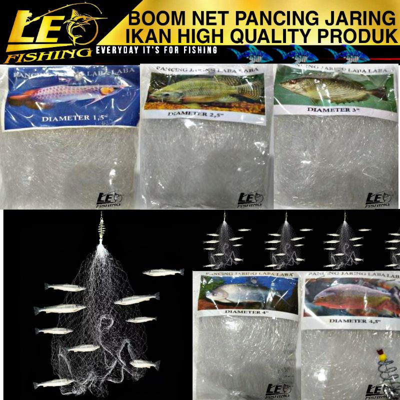 PANCING JARING BOOM NET / BOMNET / BOMB NET TERSEDIA SIZE 1&quot; 1.5&quot; 2&quot; 2.5&quot; 3&quot; 3.5&quot; 4&quot; 4.5&quot; 5&quot;