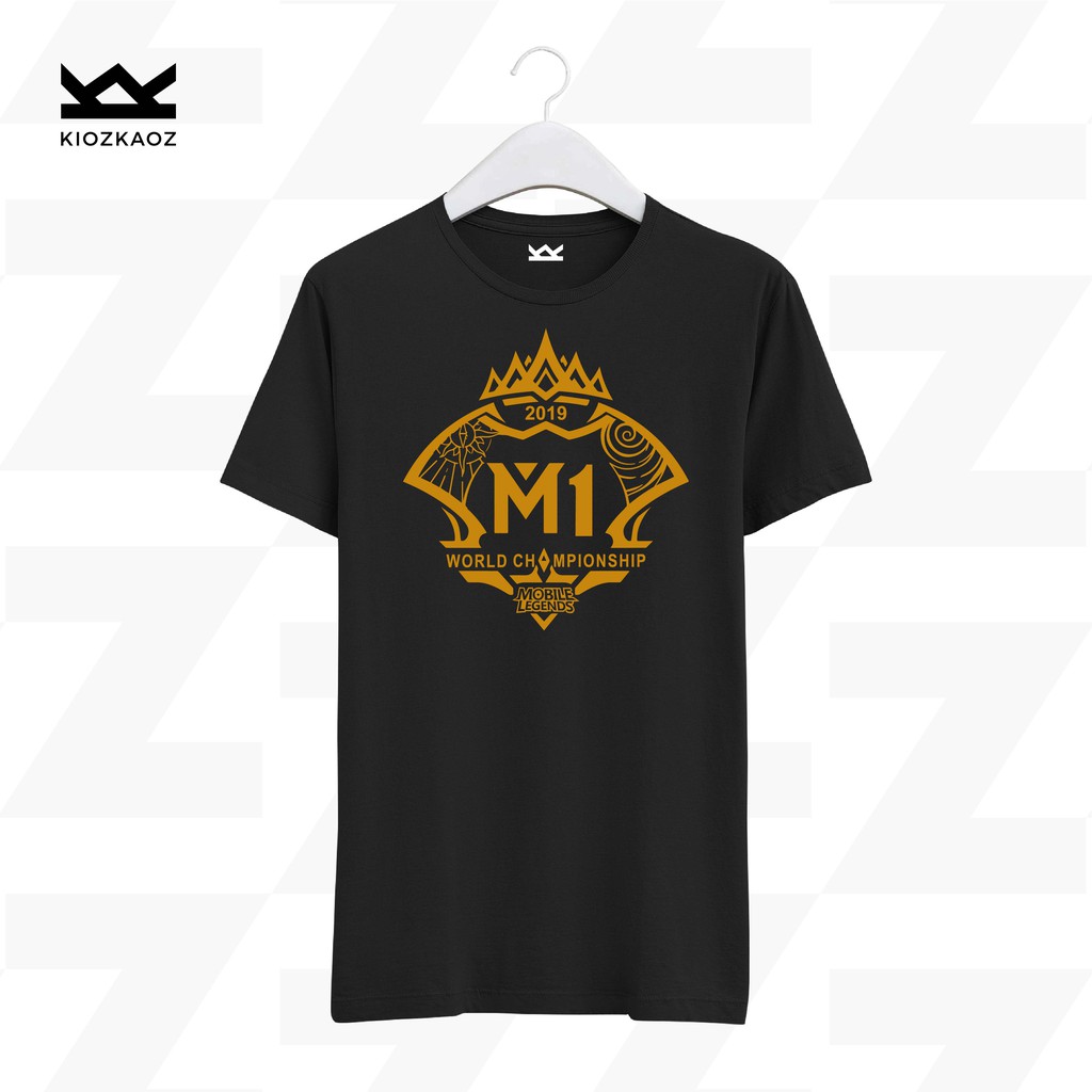 KAOS M1 2019 MLBB EVOS LEGENDS COTTON COMBED 30S HITAM NAVY BY KIOZKAOZ