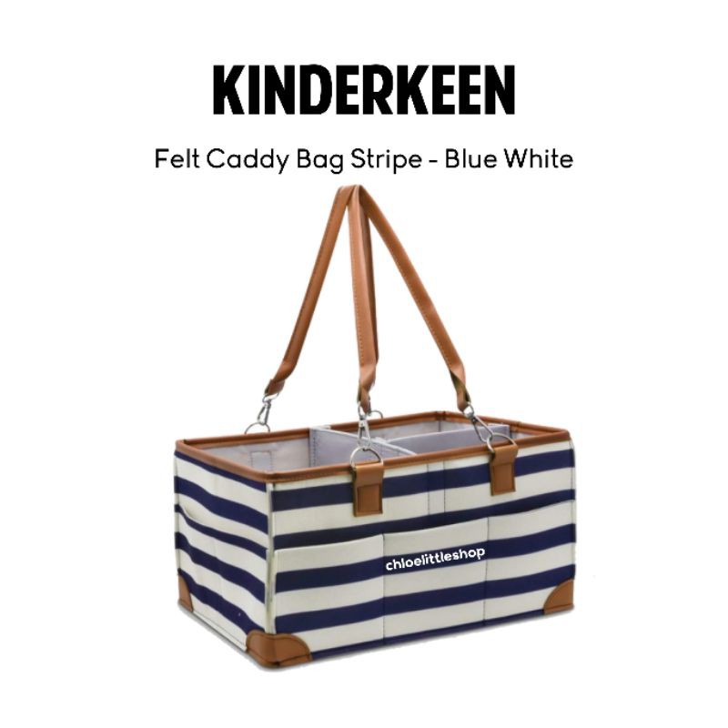 Kinderkeen Felt Caddy Bag Stripe - Blue White