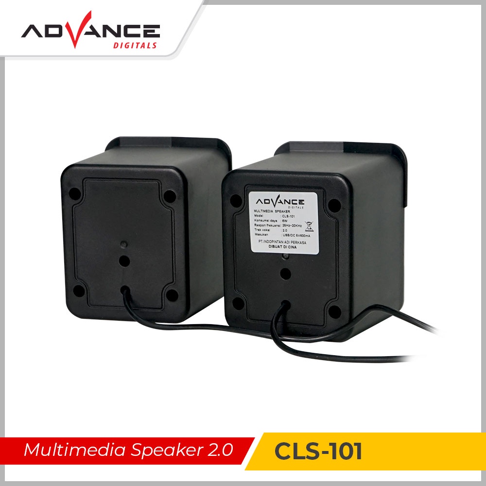 【READY STOCK】ADVANCE Multimedia Speaker Laptop CLS-101 Speaker Aktif Super Bass 2.0 Channel Speaker Garansi Resmi 1 tahun