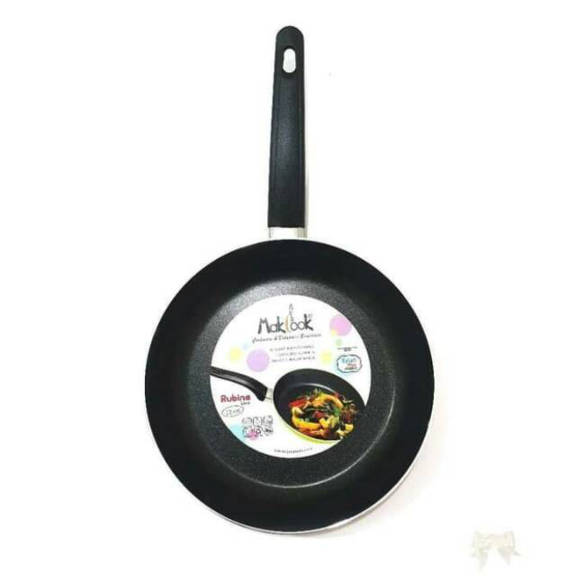 teplon 20cm frypan non stick / teplon 20cm makcook/ teplon cekung 20 cm/ teplon anti lengket