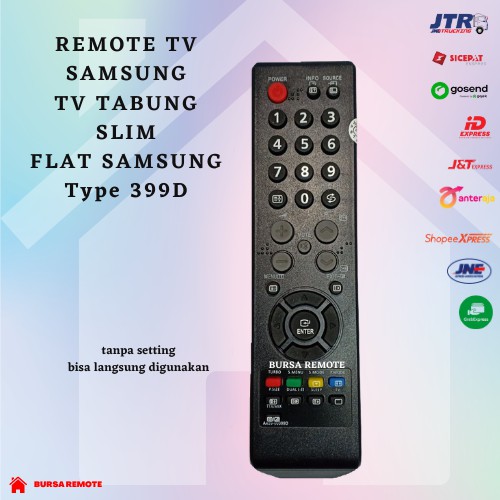 Remot Remote Samsung TV Tabung Slim Flat Type 399D Ecer dan Grosir
