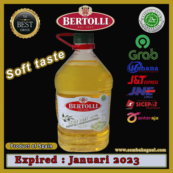 BEST SELLER - OLIVE OIL BERTOLLI EXTRA LIGHT 3 LITER ORIGINAL