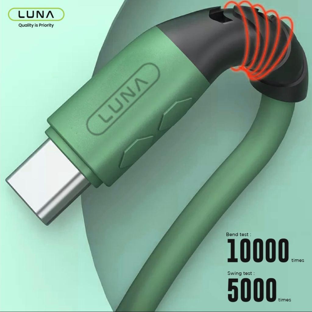 Kabel Data Type C / Lightning / Micro USB - QC 2,4A Fast Charge Fibre LUNA