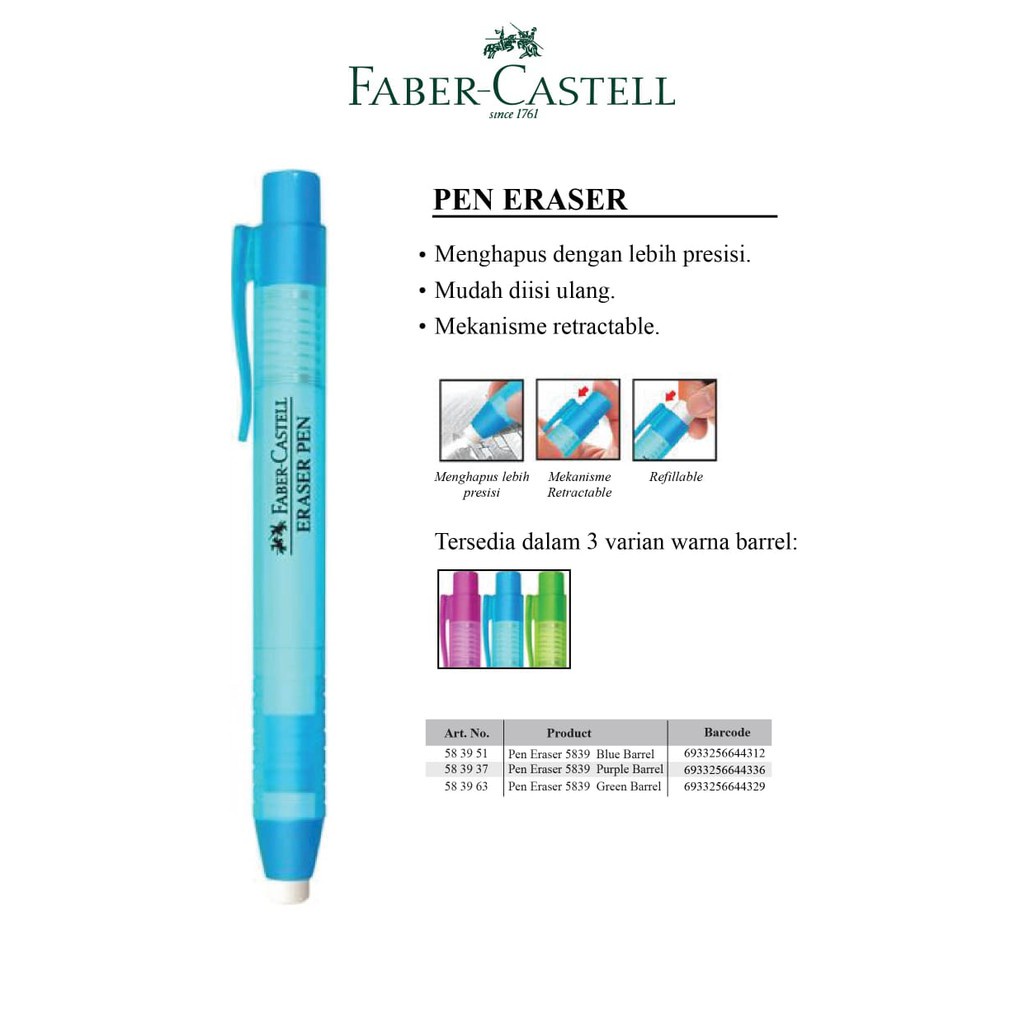 

FABER-CASTELL PENGHAPUS ERASER PEN