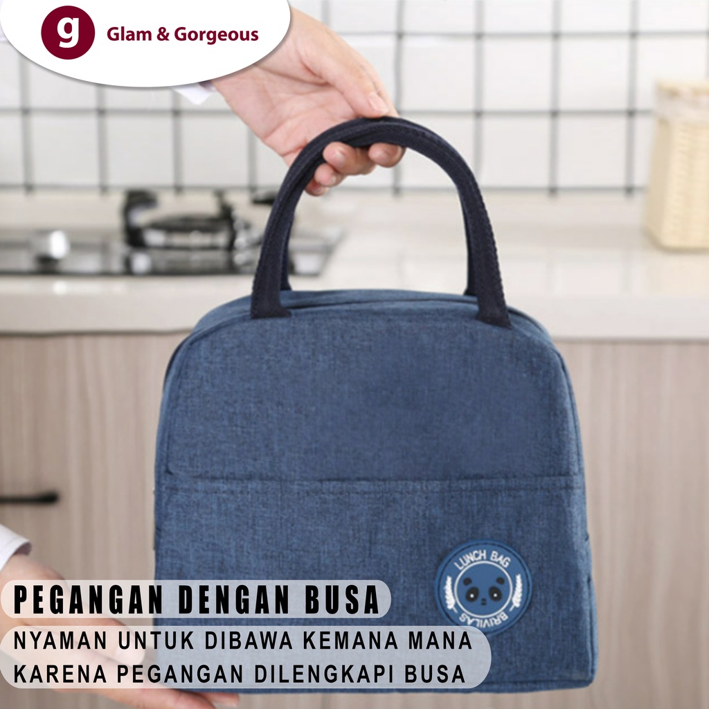 Tas Makan Lunch Box Tempat Kotak Makanan Anak Tahan Panas Praktis Motif TM021