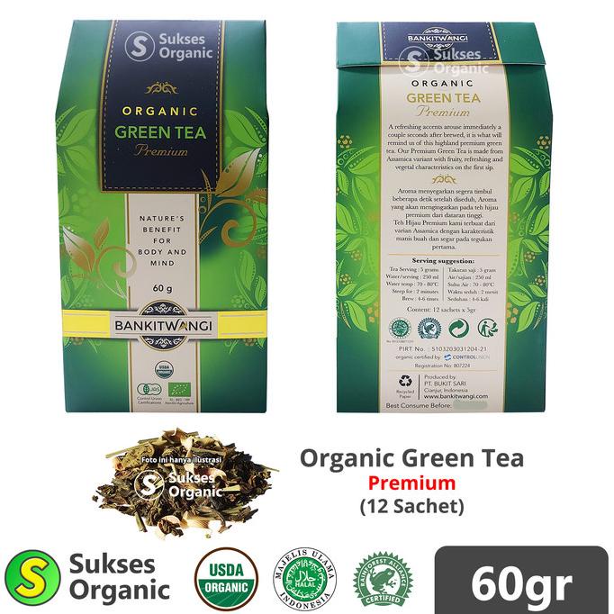 

[COD] Bankitwangi Green Tea / Teh Hijau Organik Premium Isi 12pcs [COD]