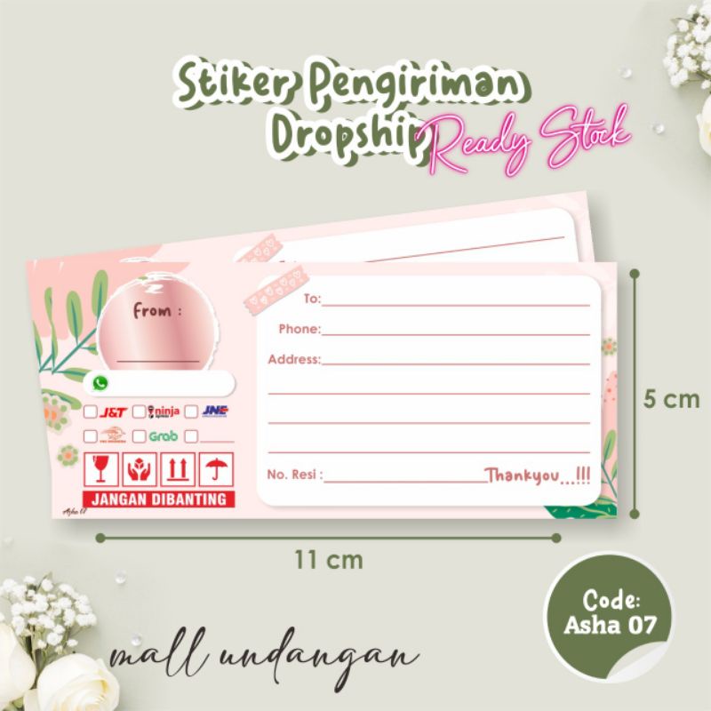 

STIKER PENGIRIMAN OLSHOP READY - ASHA 07