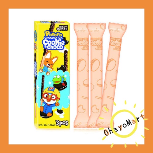 Pororo Choco Stick / Pororo Cookie n Choco /Biskuit Stik Coklat Pororo