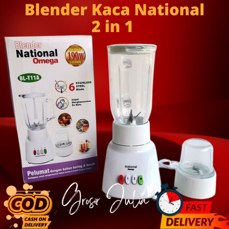 Blender Kaca National Omega 2 in 1 Serbaguna