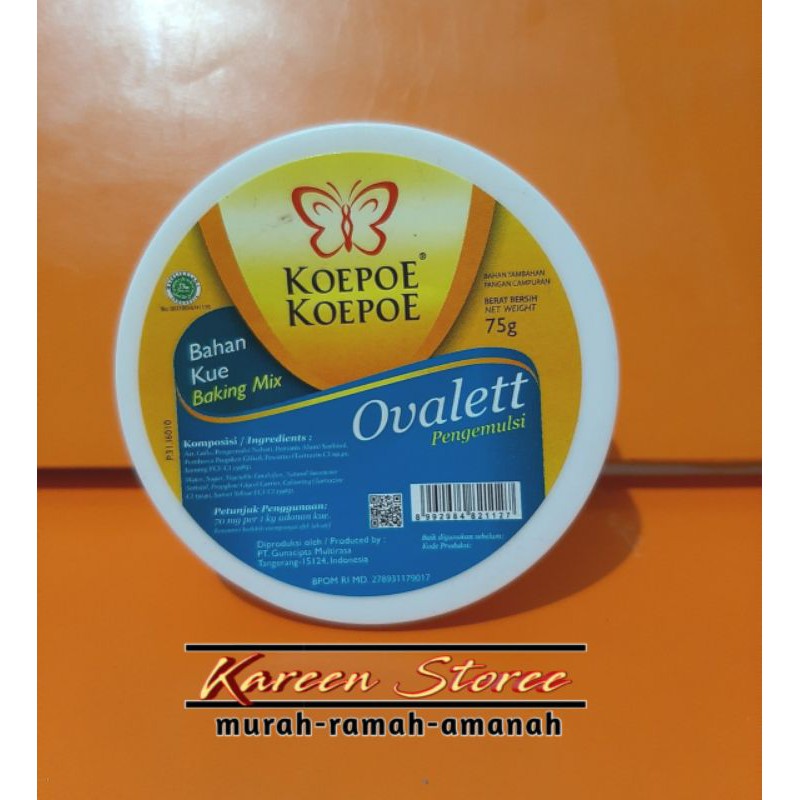 

Ovalett merk Kupu Kupu 75gr