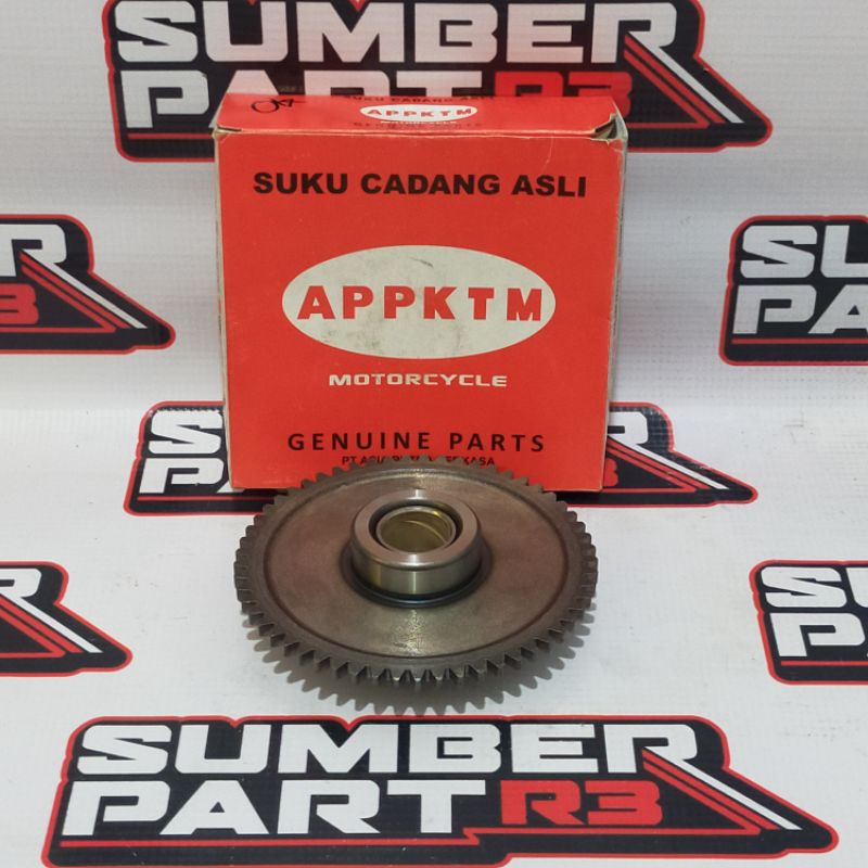 gigi oneway otomatis stater 57t appktm ori gear gir one way pelor 20/9 - sparepart motor roda tiga -