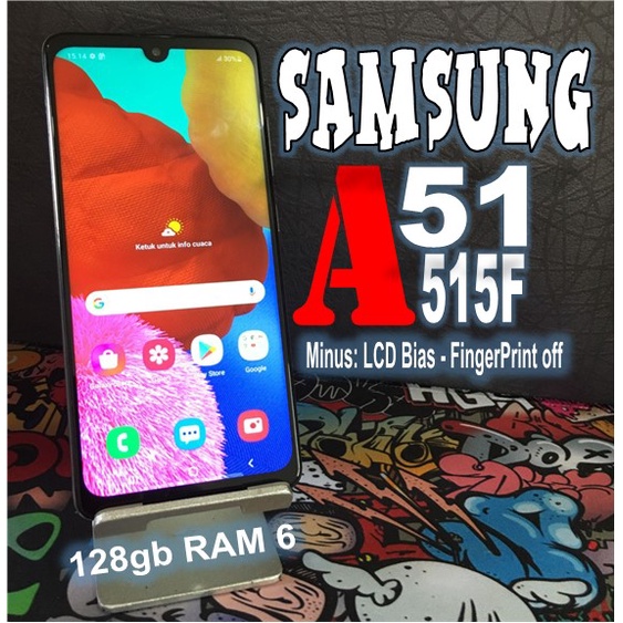 HP BEKAS SAMSUNG A51 A515F 128gb RAM 6 PRISM CRUSH BATANGAN- MINUS