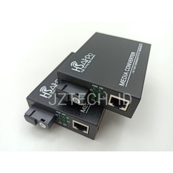 Spesial - Hs Airpo Fiber Media Converter Gigabit 1000Mbps (Garansi 1 Thn)