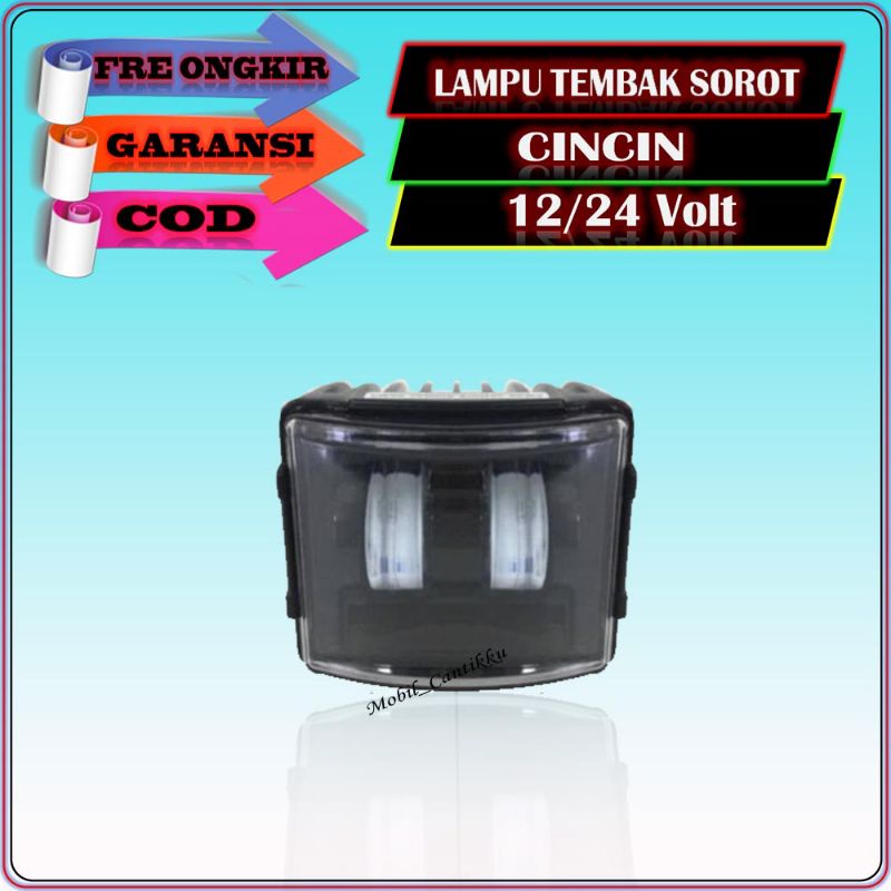 Lampu Tembak Sorot Cincin Variasi Led Mobil Truk Truck Tronton L300 Granmax 12 Volt / 24 Volt