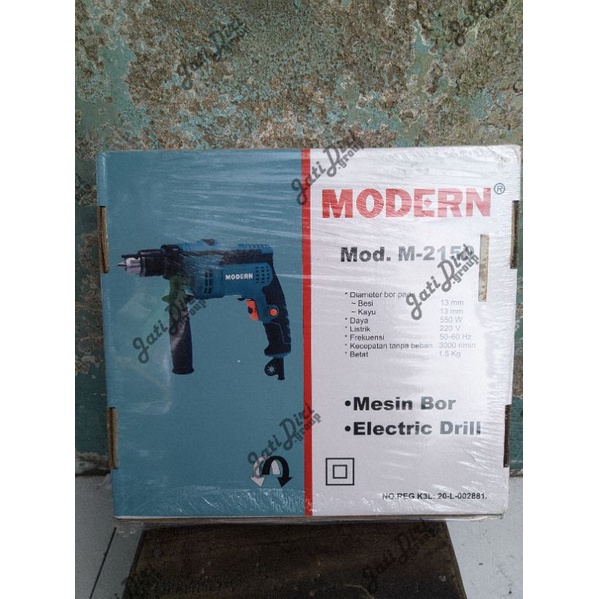 Mesin Bor Listrik Modern M-2150 13mm, elektrik dril, bor tangan 13mm