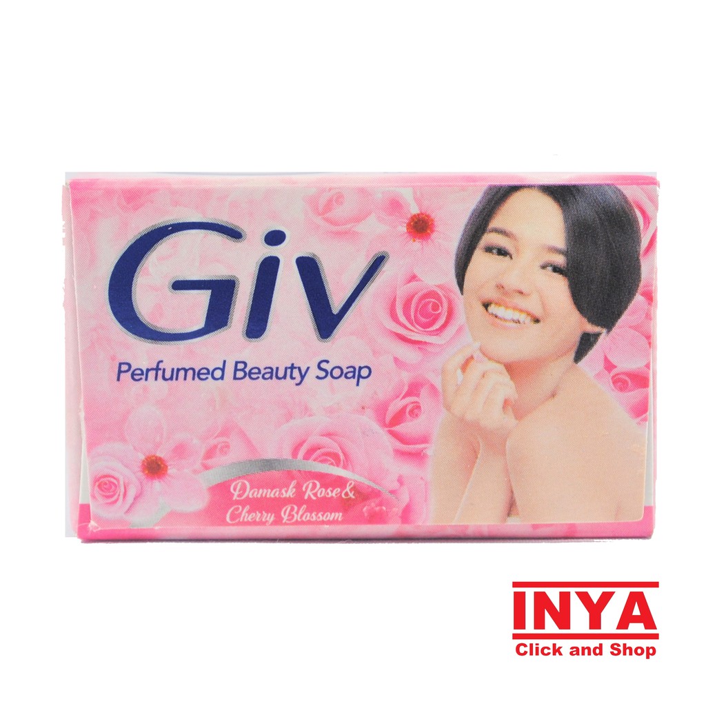 GIV DAMASK ROSE &amp; CHERRY BLOSSOM PERFUMED BEAUTY SOAP 76gr - Sabun Batang