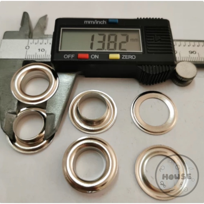 [5gross] Mata ayam 13 mm kode 28 + ring  / mata eyelet 28 / ma-28+ring nikel / mata itik / eyelet