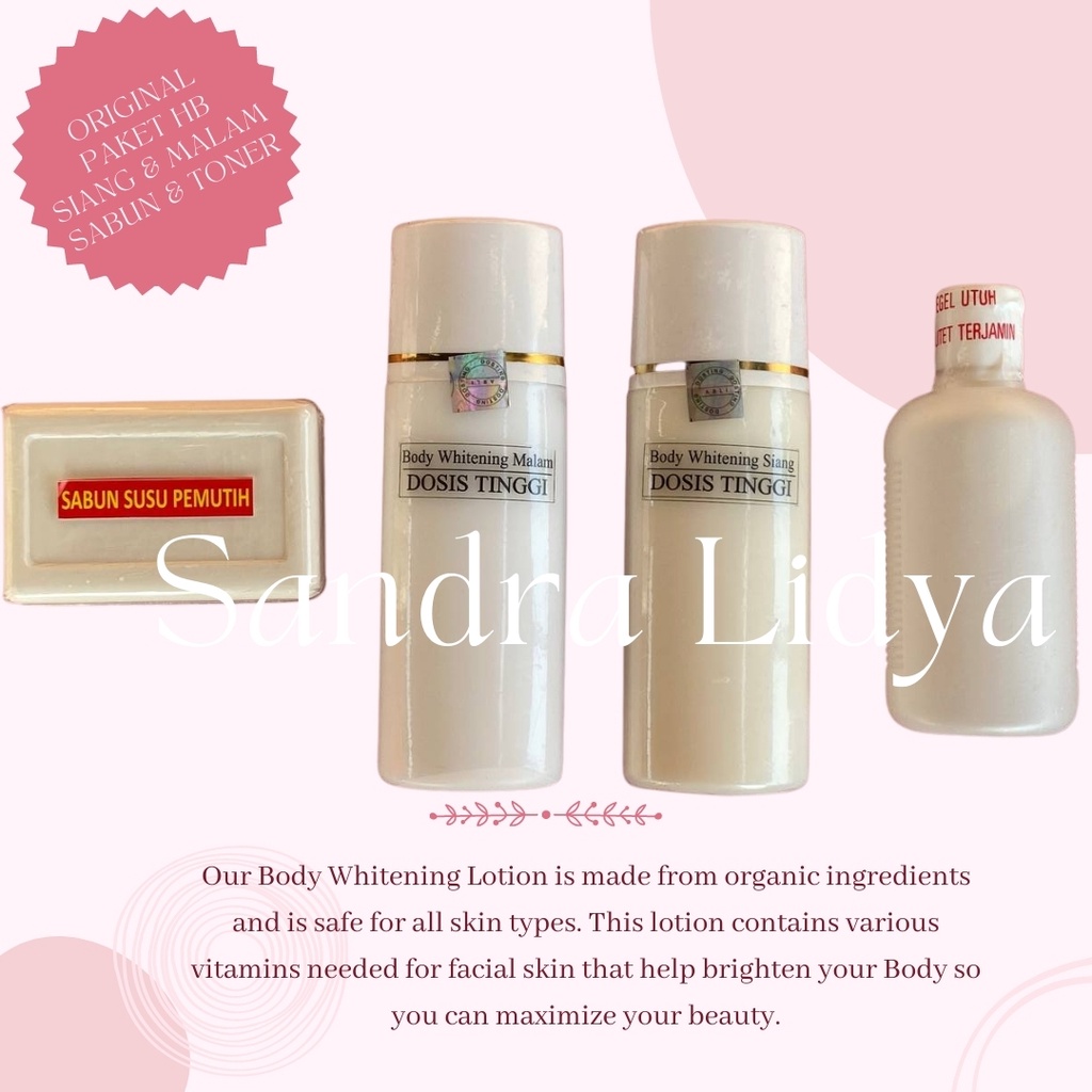 [Original] HB Dosting Paket Lengkap Toner Sabun Extra Whitening Handbody Lotion Pemutih losion Badan