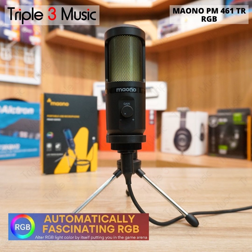 MAONO AU PM461TR RGB mic condenser usb Mic Gamers Mic Youtuber