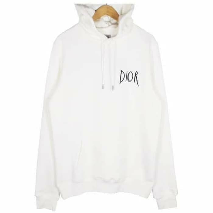 JAKET HOODIE DIOR LOGO KECIL KATUN FLEECE HS-171