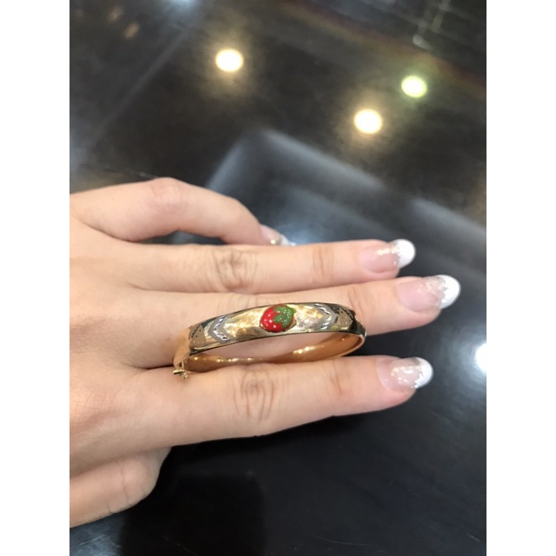 Gelang keroncong anak emas kadar 300 stroberi