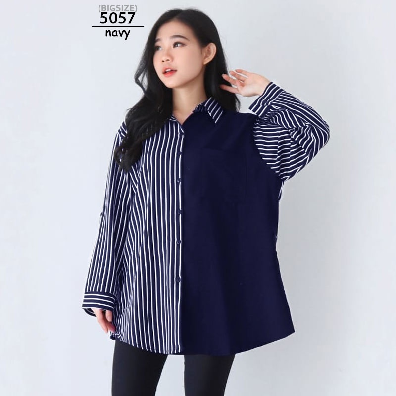 ARENA - Kemeja Wanita Big Size Salur