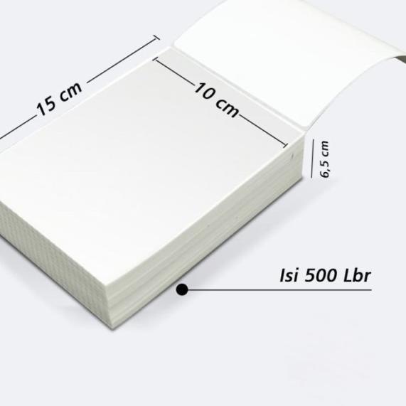 

➥ Label Bare Thermal Kertas Sticker Thermal 100 x 150 mm Isi 500 pcs ☋
