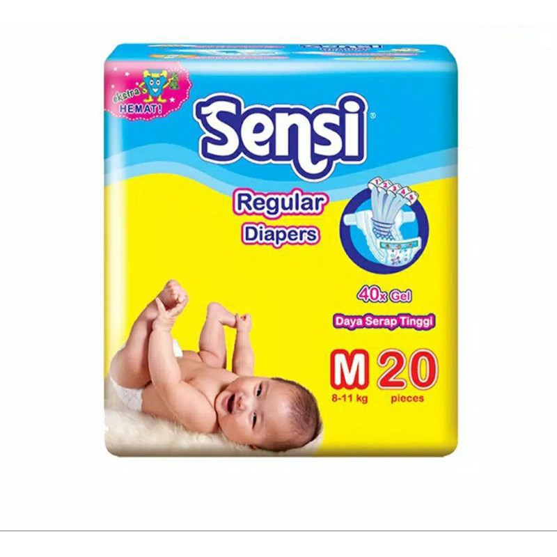 SENSI popok perekat -  diapers bayi newborn tape NB 12 S20 M20 L20 XL16