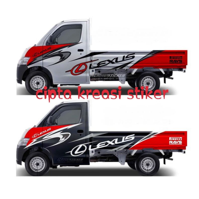 STIKER CUTTING MOBIL STIKER VARIASI MOBIL PICK UP GRAND MAX DLL