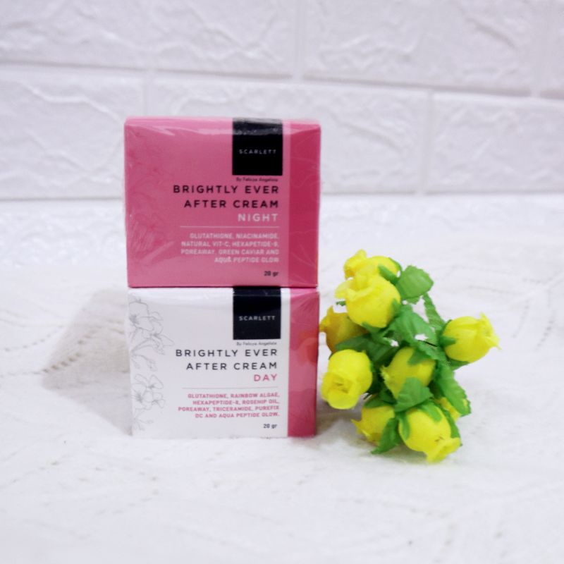 cream siang dan cream malam scarlett / brightly ever after day cream scarlett / brightly ever after 