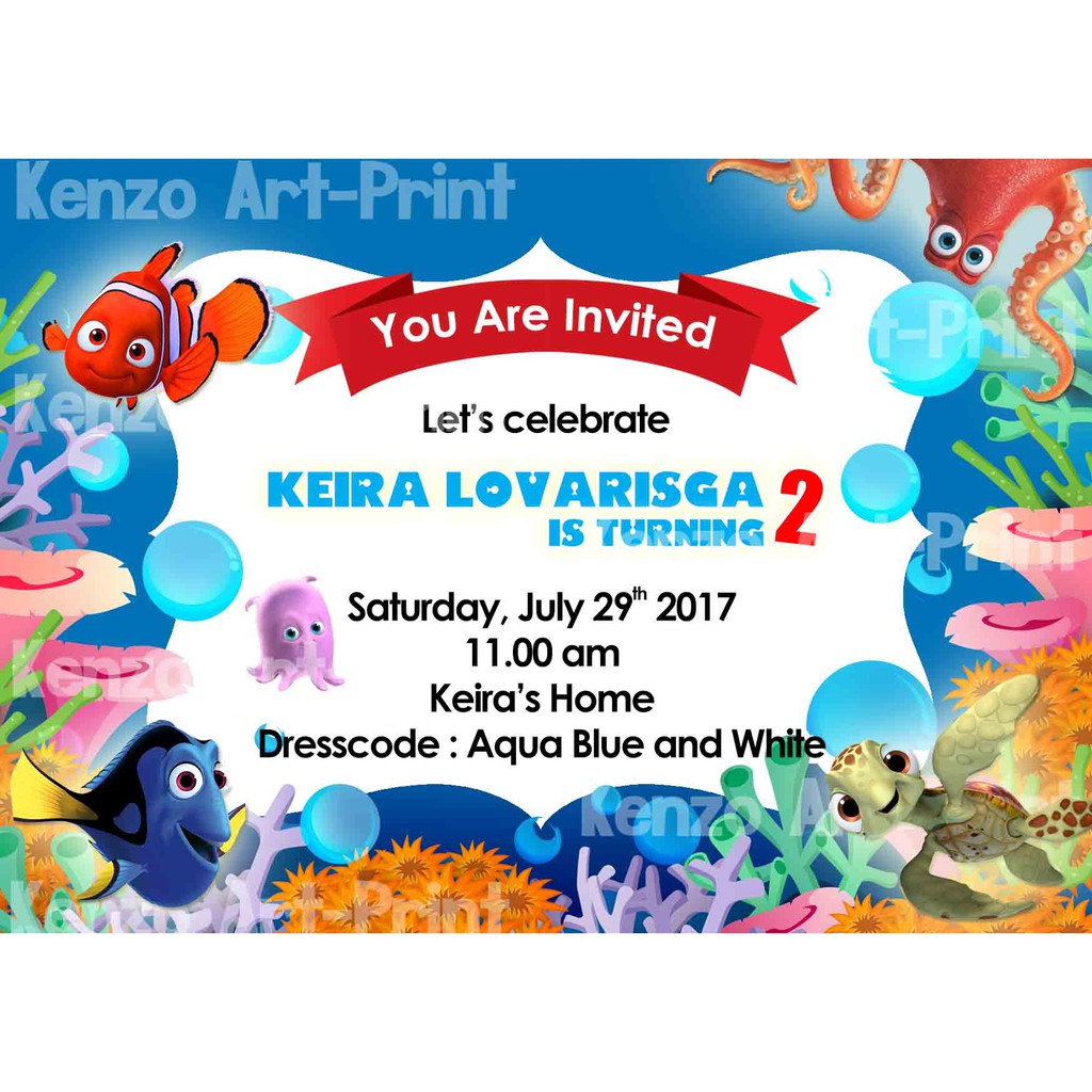 

undangan ultah custom ukuran a6/postcard