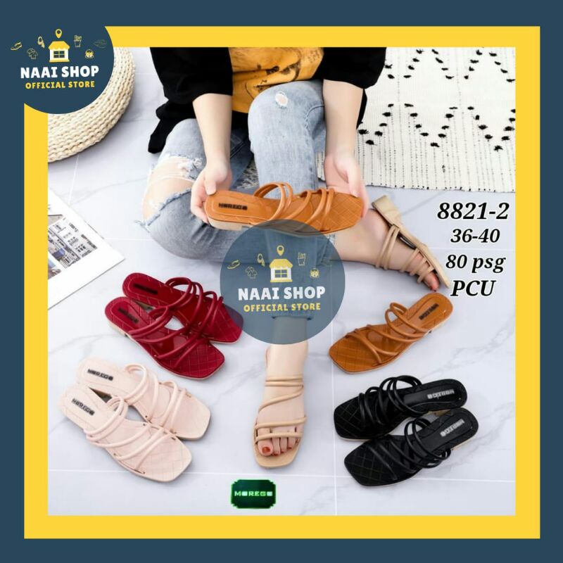 Sandal jelly gladiator wanita heels -+3cm size 36-40 Sendal selop slip terlaris tinggi cewek murah