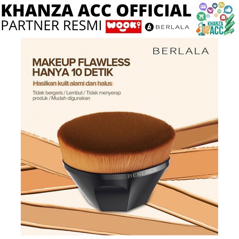 KHANZAACC BERLALA Professional Foundation Brush Bahan Halus Lembut BPOM